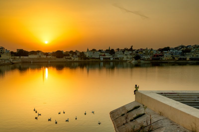 Pushkar at sunset