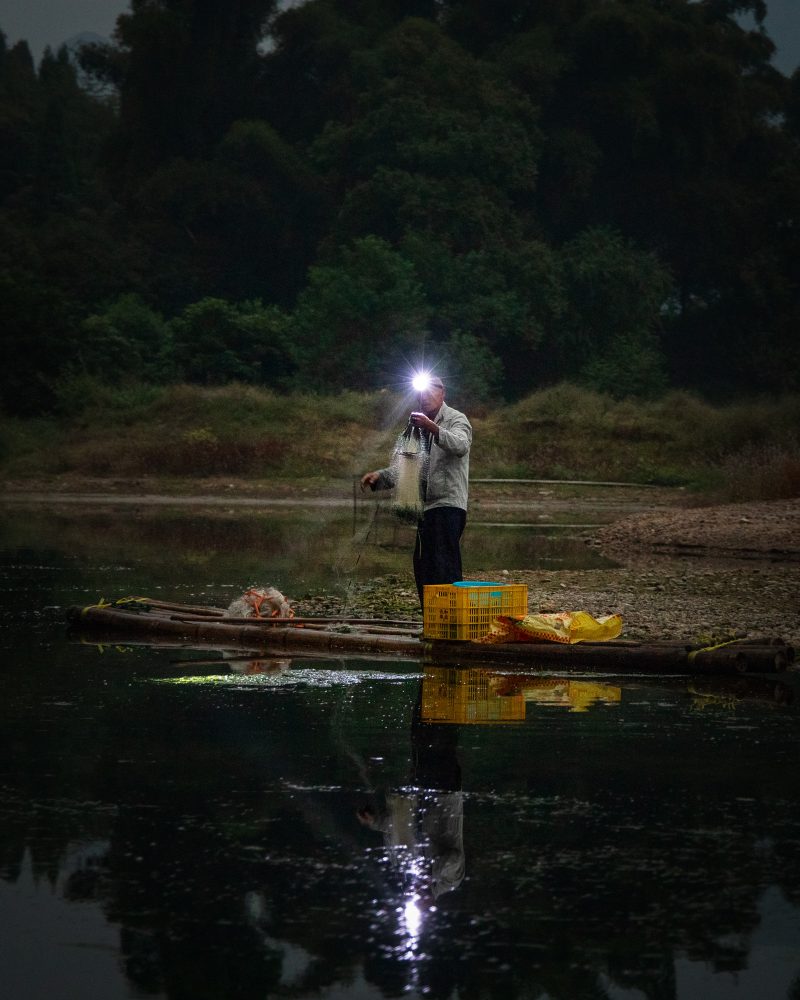A fisherman before sunrise