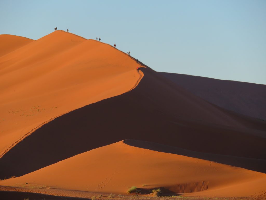Namib desert tourists