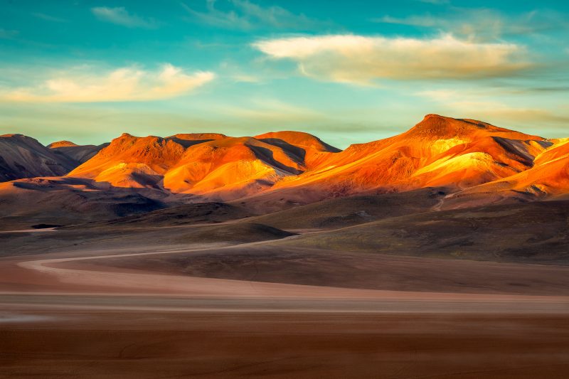 The sunrise at Hoteles Desertio, Bolivia